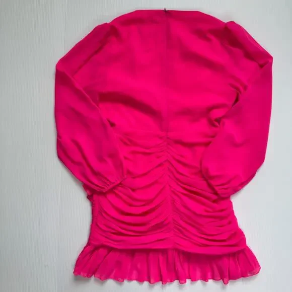 Showpo Can I Be Your Honey Mini Dress Hot Pink NWT Women’s 6 Barbiecore Coquette - Picture 15 of 16